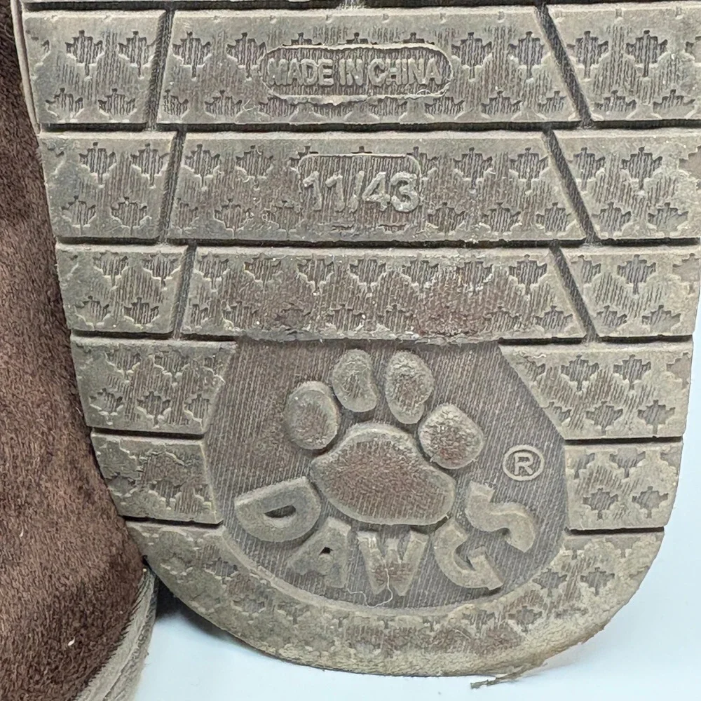 Dawgs Womens Brown Size 11‎ Faux Suede Cozy Plush Lined Winter Boots